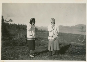 Image: Miriam MacMillan and Freida Hettasch - teacher at MacMillan's School
